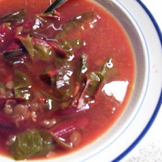 Lebanese Lentil and Swiss Chard Soup