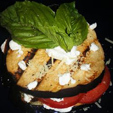 Grilled Eggplant, Tomato and Goat Cheese