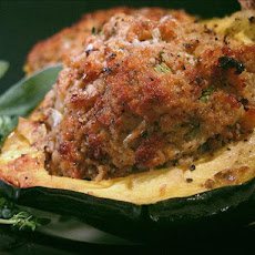 Southern Cornbread Dressing in Acorn Squash
