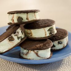Frozen Mini Mint Fudge Brownie Sandwiches