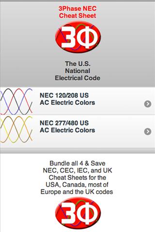 3Ph Cheat Sheet NEC Electrical