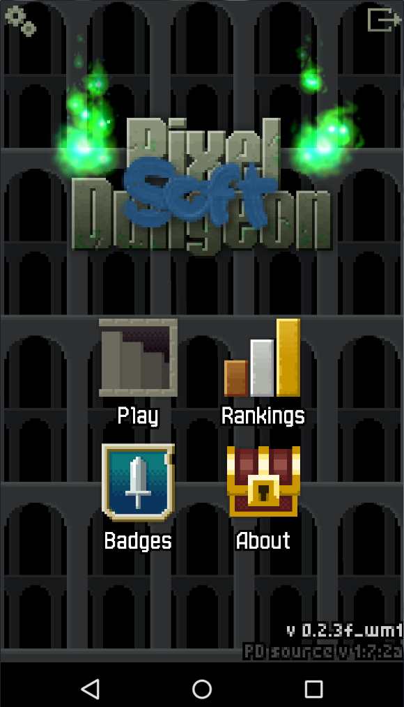 Android application Soft Pixel Dungeon screenshort
