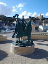 Three Dancers Girls Porto Of Gozo - Malta
