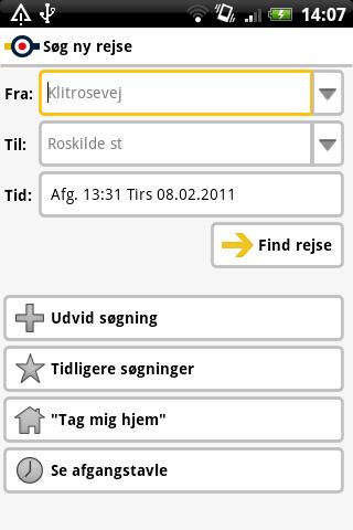 rejseplanen for android screenshot