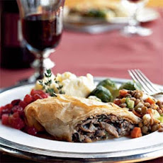 Mushroom and Caramelized-Shallot Strudel