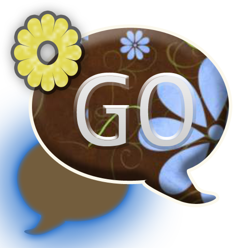 GO SMS THEME/BlueYellowFlowers 個人化 App LOGO-APP開箱王