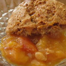 Peach Cobbler With Oatmeal Cookie Topping