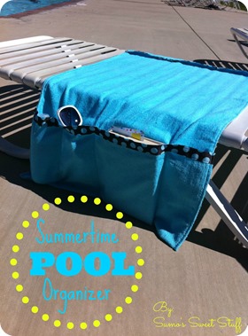 Pool Chair Organizer - www.sumossweetstuff.com #sewing