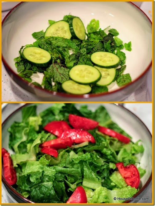 Fattoush Salad ingredients