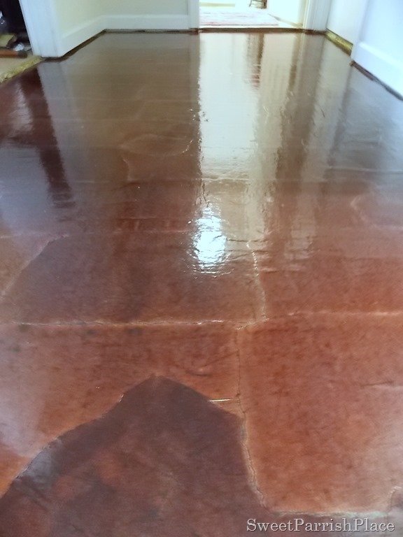 DIY brown paper floor