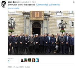 catastròfa aeriana de Germanwings minuta de silenci a Barcelona