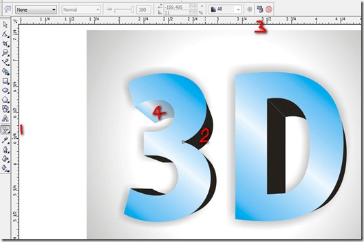 3D Text Corel Draw