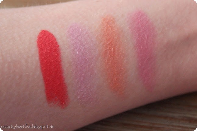 MAC is Beauty Call the Hairdresser Catty Diva-ish Make me gorgeous real redhead real doll reel sexy silly notice me pure vanity french twist lipstick lippenstift swatch swatches review test LE Limited 7