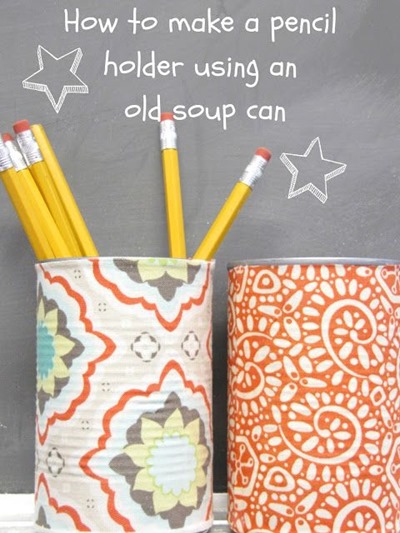 soup can pencil holder