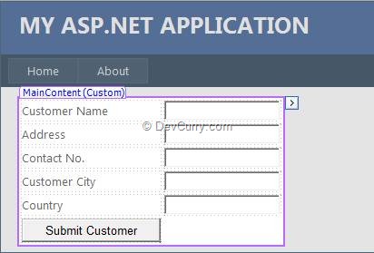 Sample ASP.NET Form