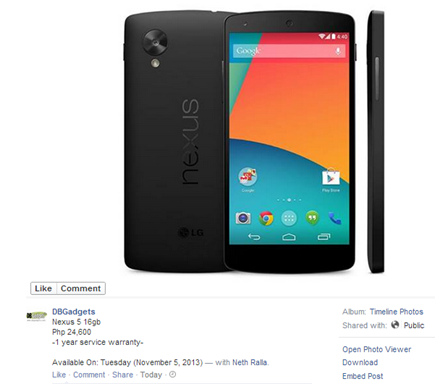 DBGadgets Nexus 5 Philippines