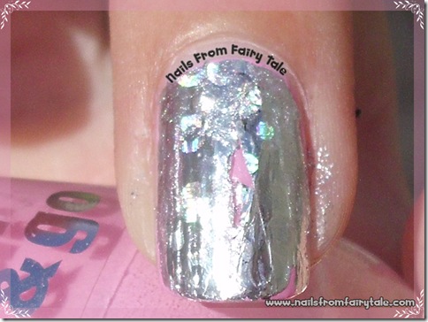 nail foil tutorial step 5 remove  foil