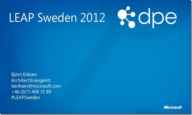 LEAP Sweden 2012 - Invitation