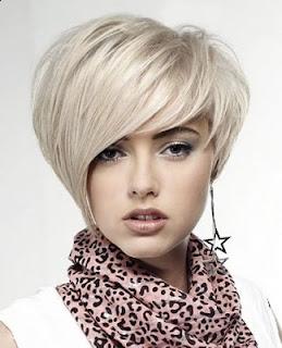 Modern funky short hairstyle photo