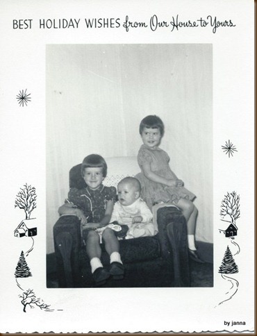 Me, Ann & Ross Christmas as kids