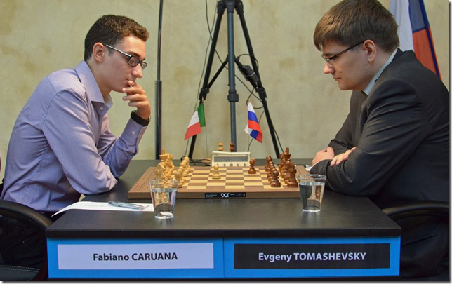 Fabiano Caruana vs Evgeny Tomashevsky, Rd 10, FIDE GP Paris 2013