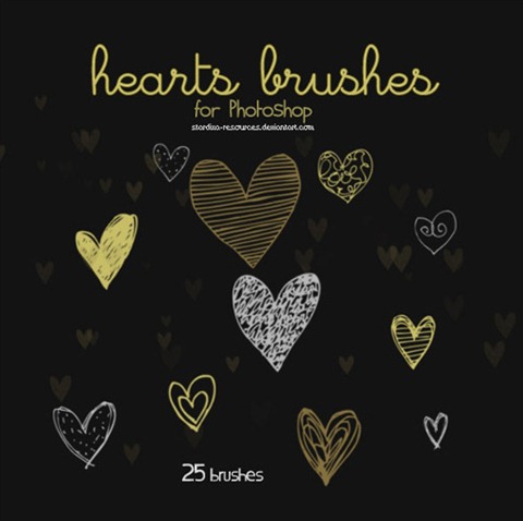 Hearts-brushes-II