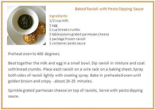 Baked Ravioli Recipe Card