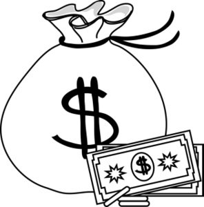 MONEY COLORING PAGES