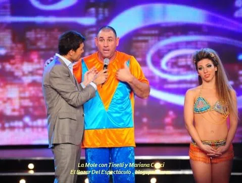 La Mole con Tinelli y Mariana Conci.JPG