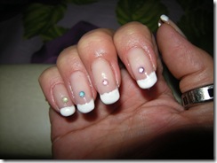 white nail art