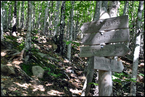 06 - Trail Sign - heading toward South Bubble and Bubble Rock