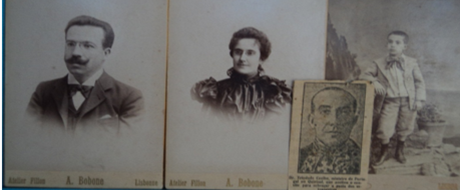 Trindade Coelho, esposa Maria Lucilla e filho Henrique.