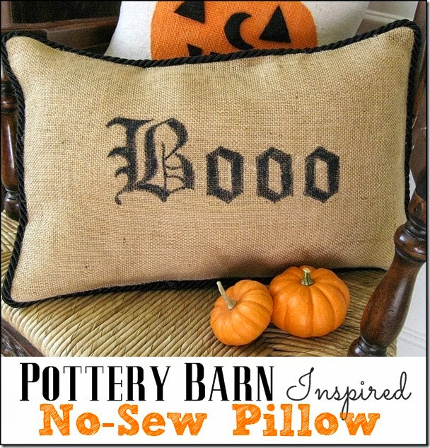 CONFESSIONS OF A PLATE ADDICT Pottery Barn Inspired No-Sew  Boo Pillow 5