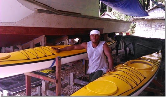 Gerson with Kayaks