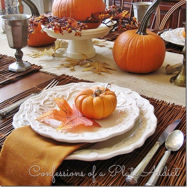 CONFESSIONS OF A PLATE ADDICT Rustic Thanksgiving Tablescape