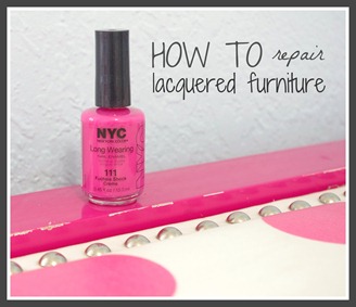 how to repair lacquered furniture