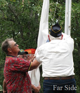 Dad and Dave the Army Flag