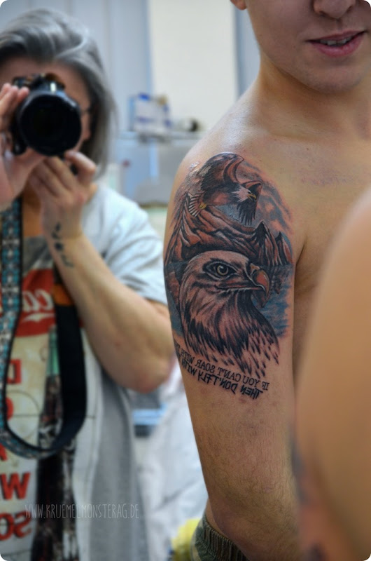 Dennis' Tattoo (15) zum 18. Geburtstag SOAR WITH THE EAGLES