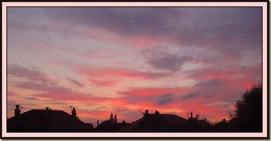 Sunset from a bedroom window in Timperley - 2 August 2011