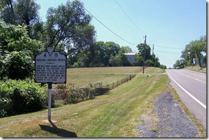 Abraham Lincoln's Father Marker A-18 looking south on Route 11