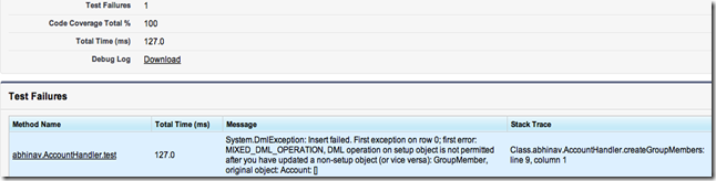mixed_dml_operation error on test case execution