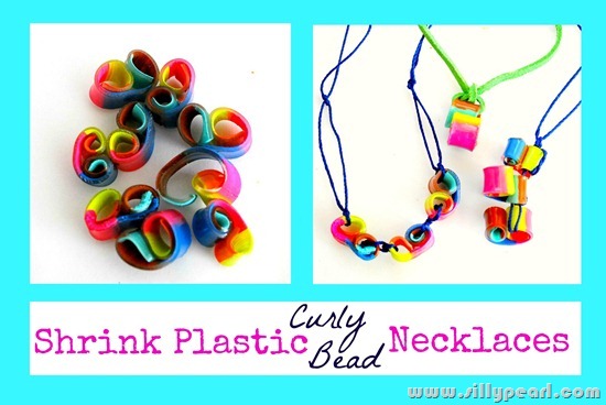 Shrink Plastic Curly Bead Necklaces by The Silly Pearl