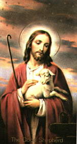 c0 Meek Jesus the Good Shepherd holding a lamb