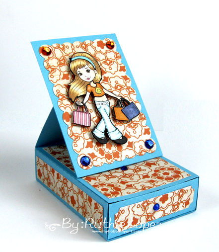 The Paper Shelter - Shopping girl - easel card box - Silhouette Cameo - Ruthie Lopez - My Hobby My Art 3