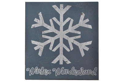 Blue Winterwonderland Snowflake Plaque
