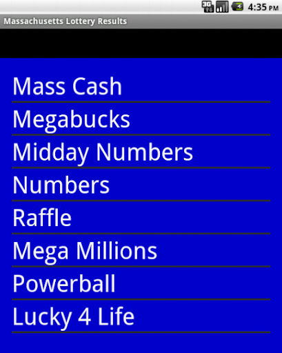 Massachusetts Lottery Results