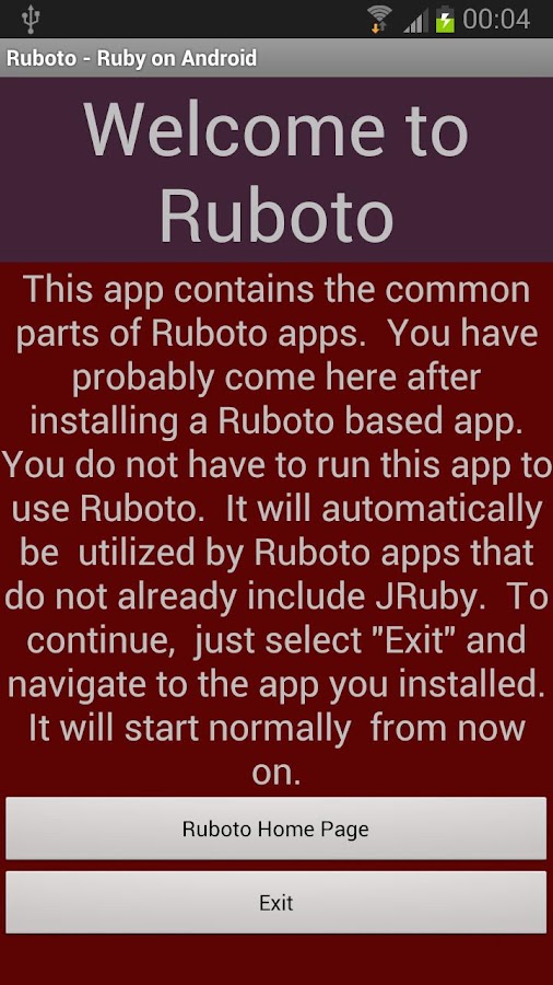 Ruboto Core Screen 3