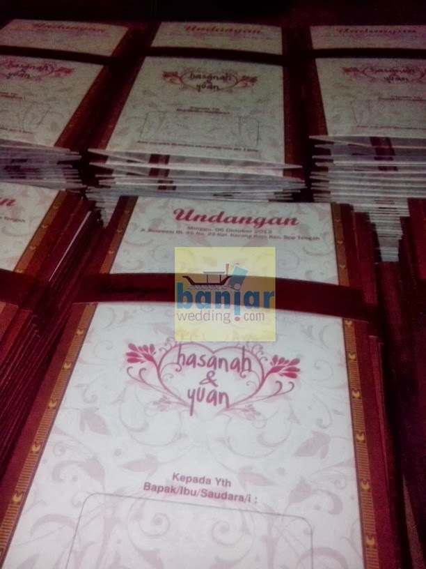 Cetak Undangan Pernikahan Pita Cantik Mbak Hasanah Mas