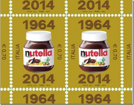 Rainbow Stamp Club: Nutella–the famous chocolate spread on stamp