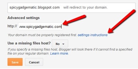 custom domain name